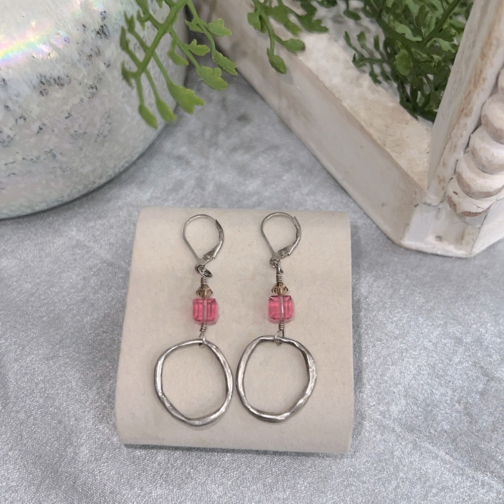 Silpada - Genuine Silver & Pink Drop Earrings